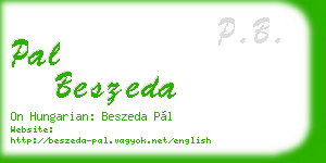 pal beszeda business card